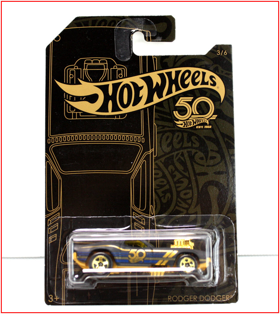 Hot Wheels 2017 50th Anniversary GOLD Series RODGER DODGER Car