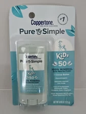 Coppertone Pure and Simple Kids' SPF 50 Sunscreen Stick with Cocoa Butter 5/24