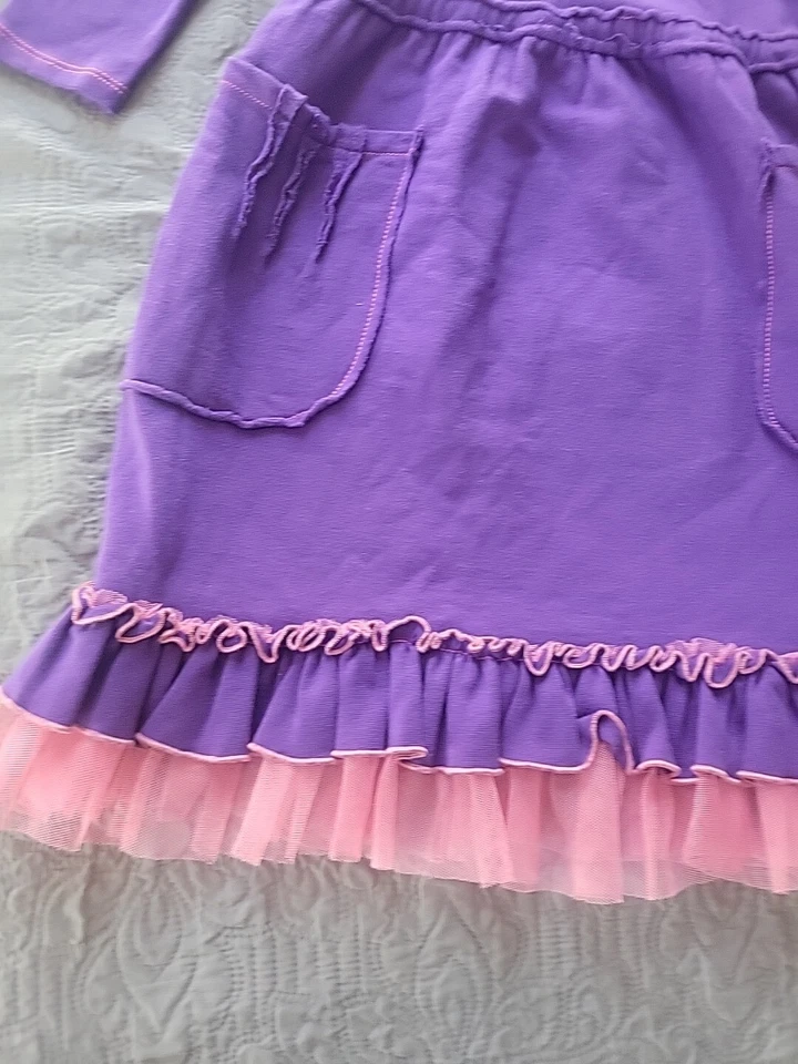 Vestido Lemon Loves Lime Niñas Manga Larga Volantes Talla 2-3 Foto 4 de 4