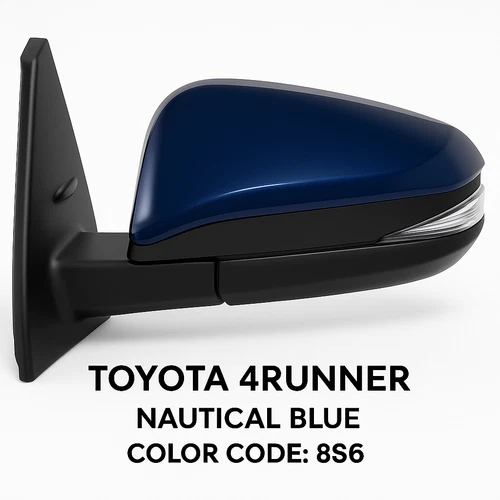 NEW BLUE Mirror Fits 2014-2023 Toyota 4Runner Driver Left Signal, heat, puddle