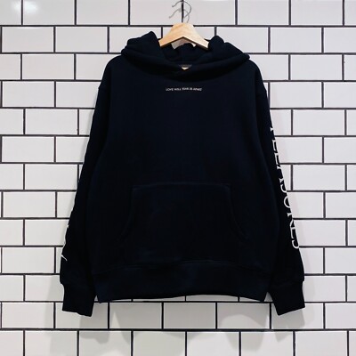 PLEASURES X JOY DIVISION TEAR US APART HOODIE BLACK S M HEAVYWEIGHT ART GRAPHIC