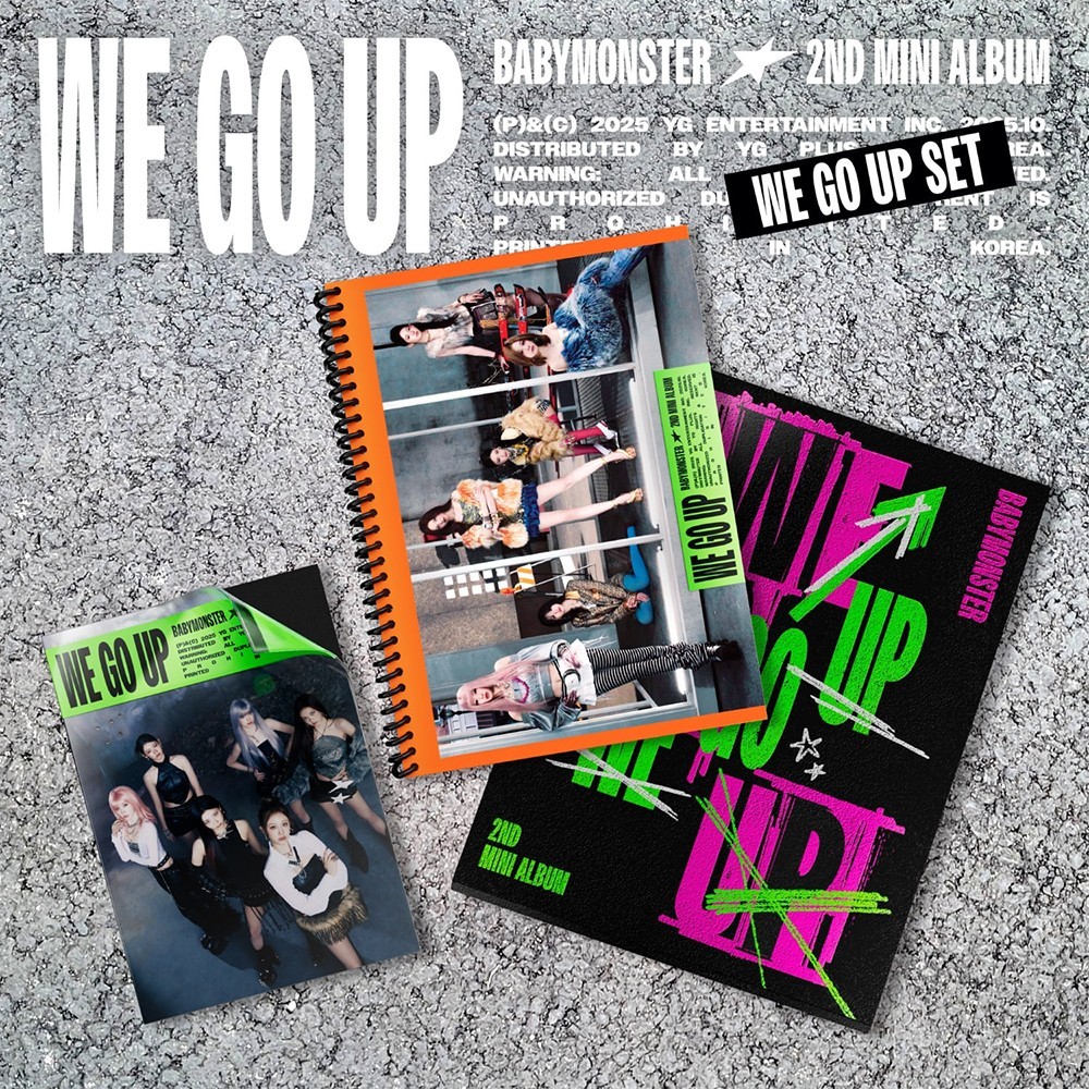 BABYMONSTER [WE GO UP] 2nd Mini Album CD+Photo Book+Poster+6 Card+