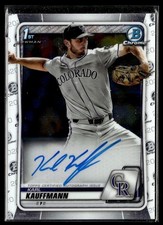 2020 BOWMAN CHROME 1ST PROSPECT AUTO KARL KAUFFMANN ROCKIES