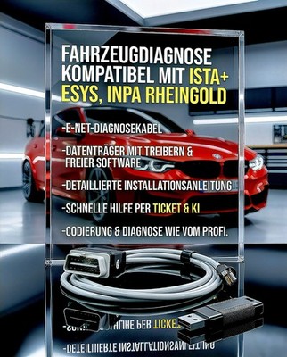 BMW Diagnose Software 2026 ISTA+ INPA E-Sys Rheingold ENET OBD2 E F G I Stick