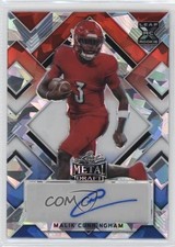 2022 Leaf Metal Draft Red White & Blue Crystals 2/5 Malik Cunningham Auto 11oq