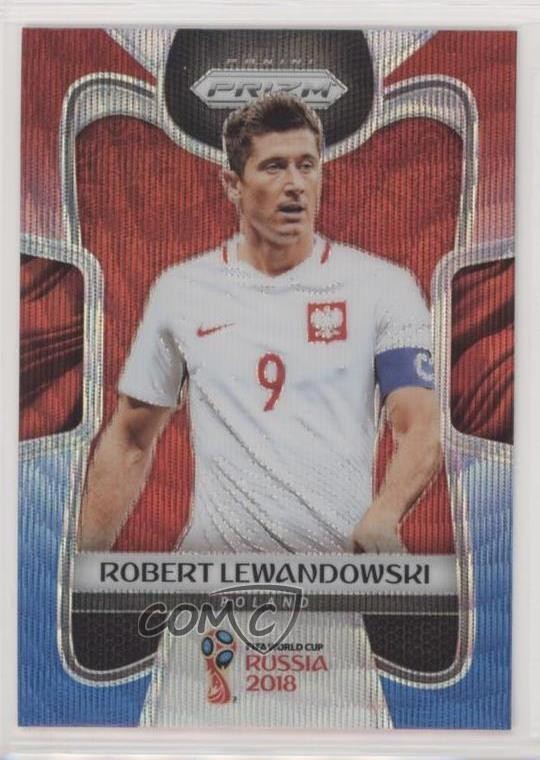 2018 Panini Prizm World Cup Red & Blue Wave Prizm Robert Lewandowski #146 1u6