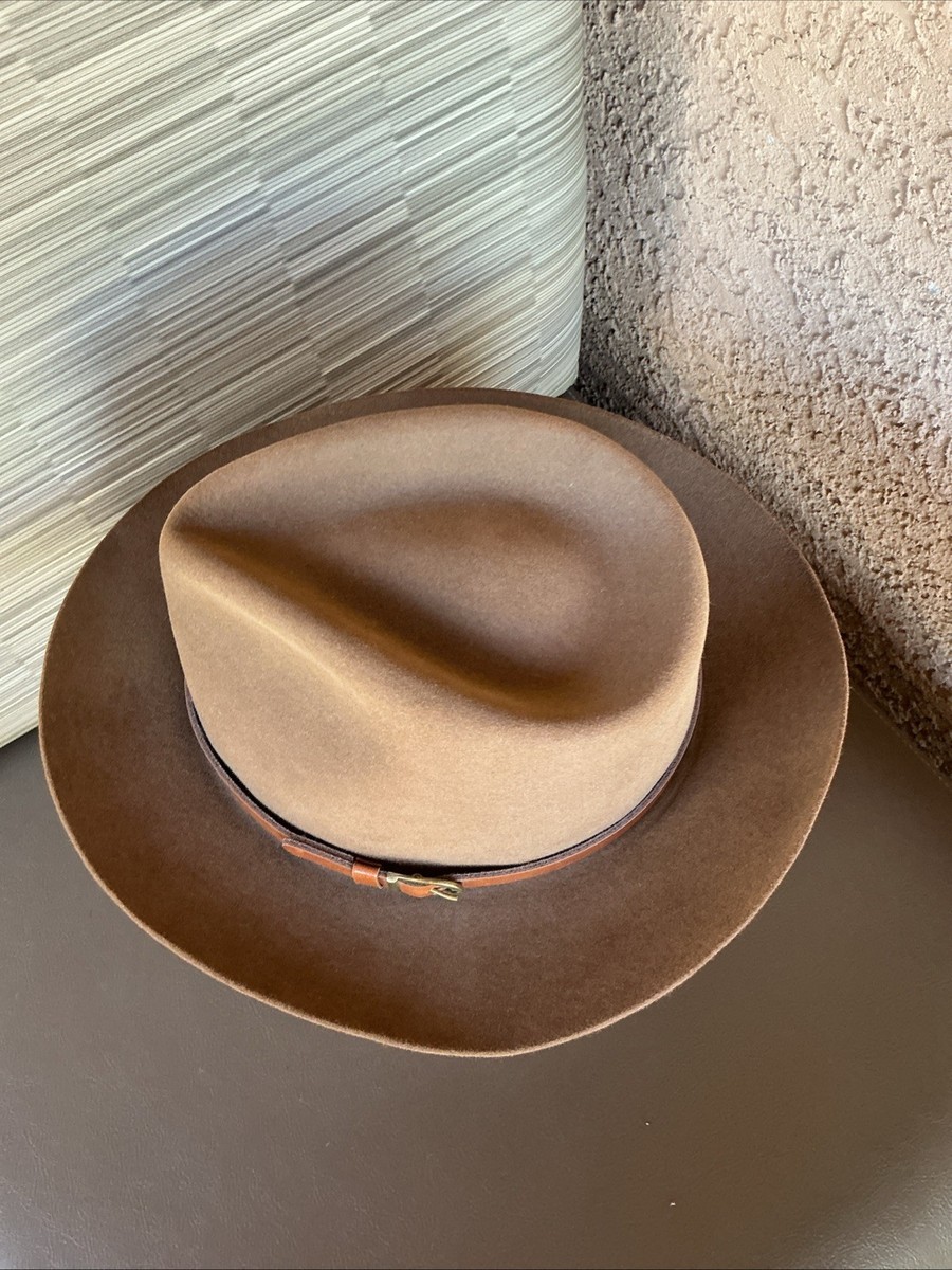 最終価格 LLBean × STETSON MOOSE  7 5/8 L.L Bean Vintage Stetson 6 3/4 54 Cm Moose River Hat Khaki Color