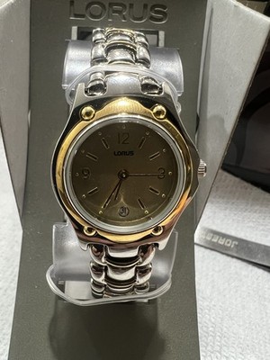 Lorus LR0052 Women s Two-Tone Stainless Steel Quartz Watch NOS w/ Box