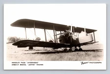 RPPC Handley Page Hyderabad Biplane RAF Bomber FLIGHT Photograph UK Postcard