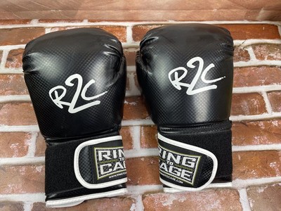 Ring To Cage size Large 14 oz black Boxing MMA Gloves L