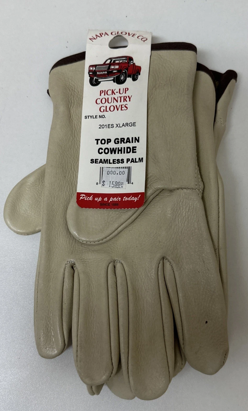 Vtg Napa Glove Company Pick up Country Gloves Top Grain Cowhide Gloves XL NEW