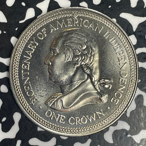 1976 Isle of Man 1 Crown Lot#C5417 High Grade! Beautiful! KM#37