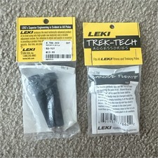 LEKI Trek-Tech Carbide Flextip Tips Replaceable Black Pair for Trekking Poles