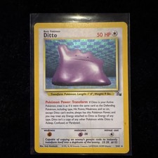 Pokémon TCG Ditto Holo Rare Fossil Unlimited 3/62 1999 50 HP English Card Stock