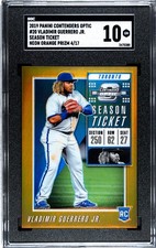 2019 Panini Contenders Optic #20 Vladimir Guerrero Jr. NEON ORANGE /17 SGC 10 RC