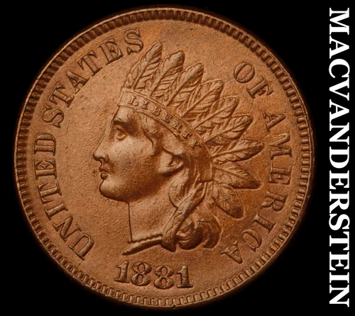 1881 Indian Head Cent - Choice Gem Brilliant Uncirculated+++  Lustrous  #i5928