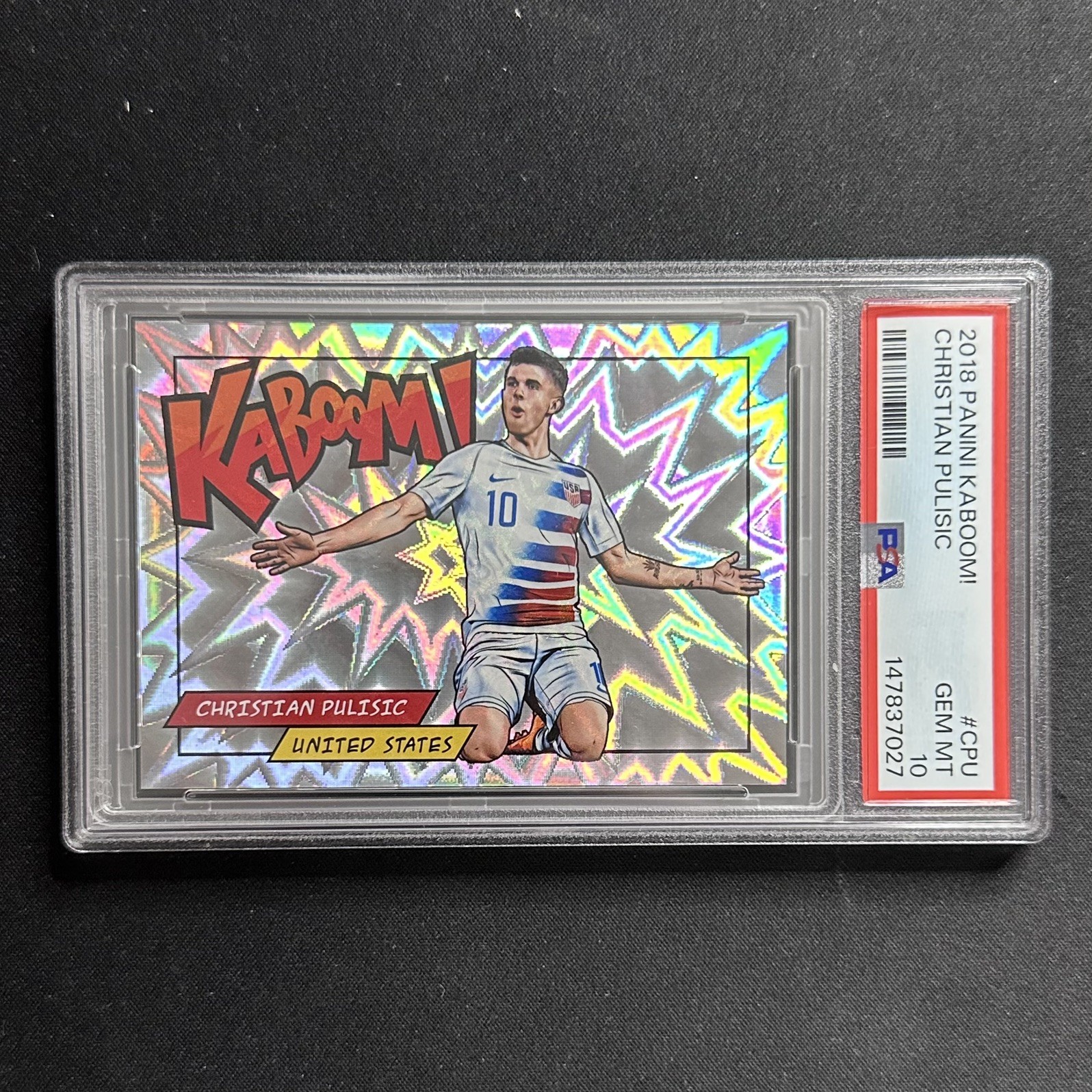 2018 Panini KABOOM! Christian Pulisic #CPU PSA 10 USMNT