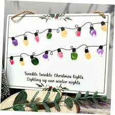 Fingerprint Christmas Lights, Baby's First Christmas DIY Fingerprints