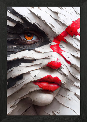 Peeling Face Kunst Gerahmtes Wandbild Poster Leinwanddruck Bild
