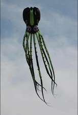Giant 12M Octopus Kite Single Line Soft Inflatable KITE 30D Ripstop Nylon W/Bag