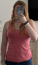 Damen Basic Trägershirt S rosa ärmellos Run...