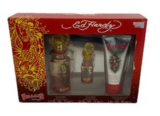 Ed Hardy VILLAIN Christian Audigier 75ml 2.5oz Edp Spray 7.5ml Lotion Gift Set