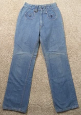 VTG K-Mart High-Rise Mom Denim Jeans Women 11 28x31 Western 1960's Bell Bottom