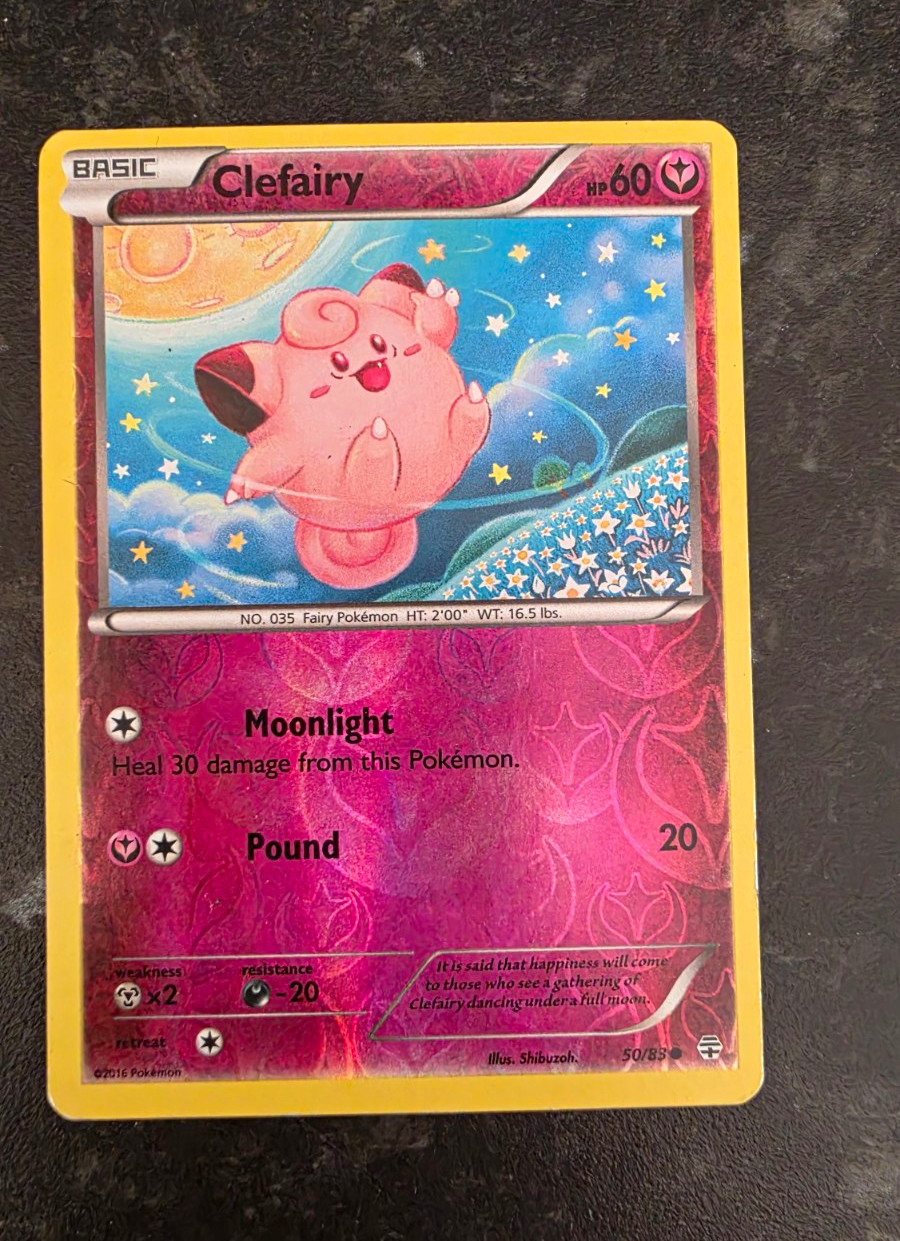 Pokémon TCG Clefairy 50/83 Generations Holo English 2016 Basic 60HP