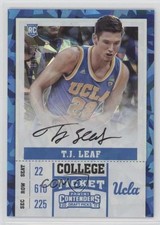 2017 Panini Contenders Draft Picks Cracked Ice Ticket 5/23 TJ Leaf #63 Auto 2r7