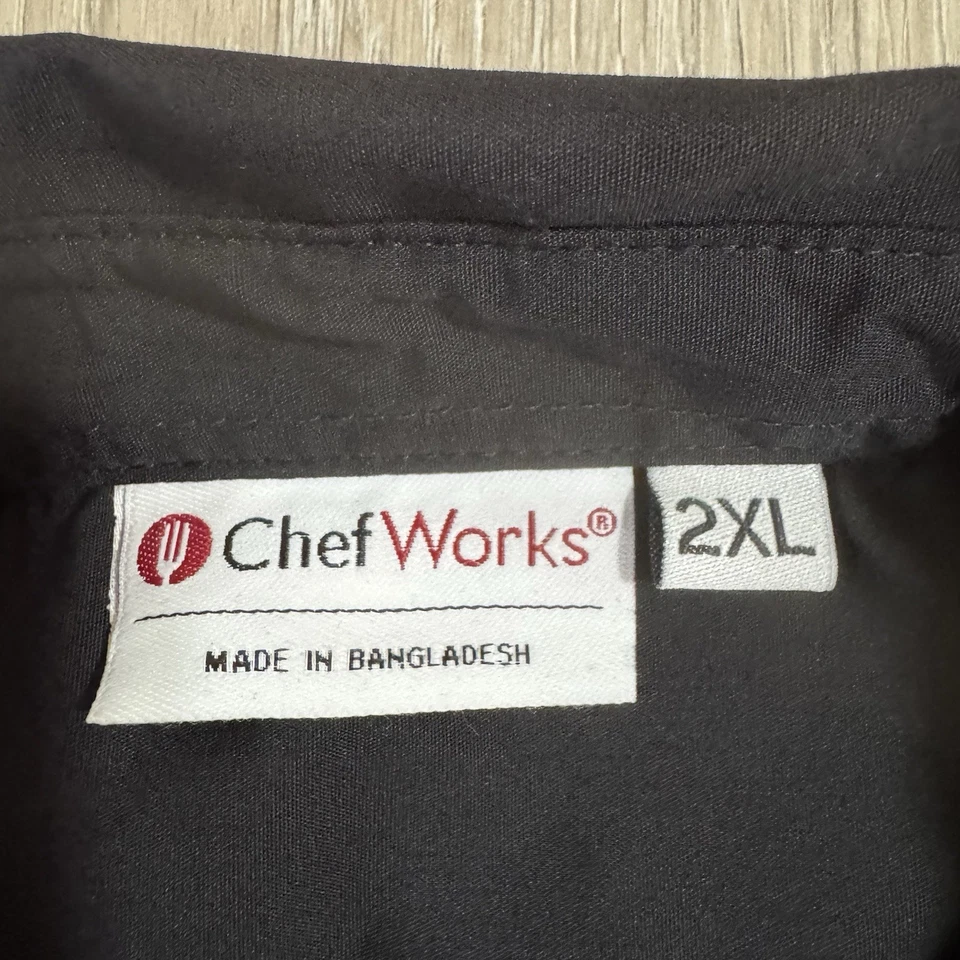 NWT Lot 2 Chef Works Black Long Sleeve Button Up Shirts Men's Size 2XL - Image 4 of 4