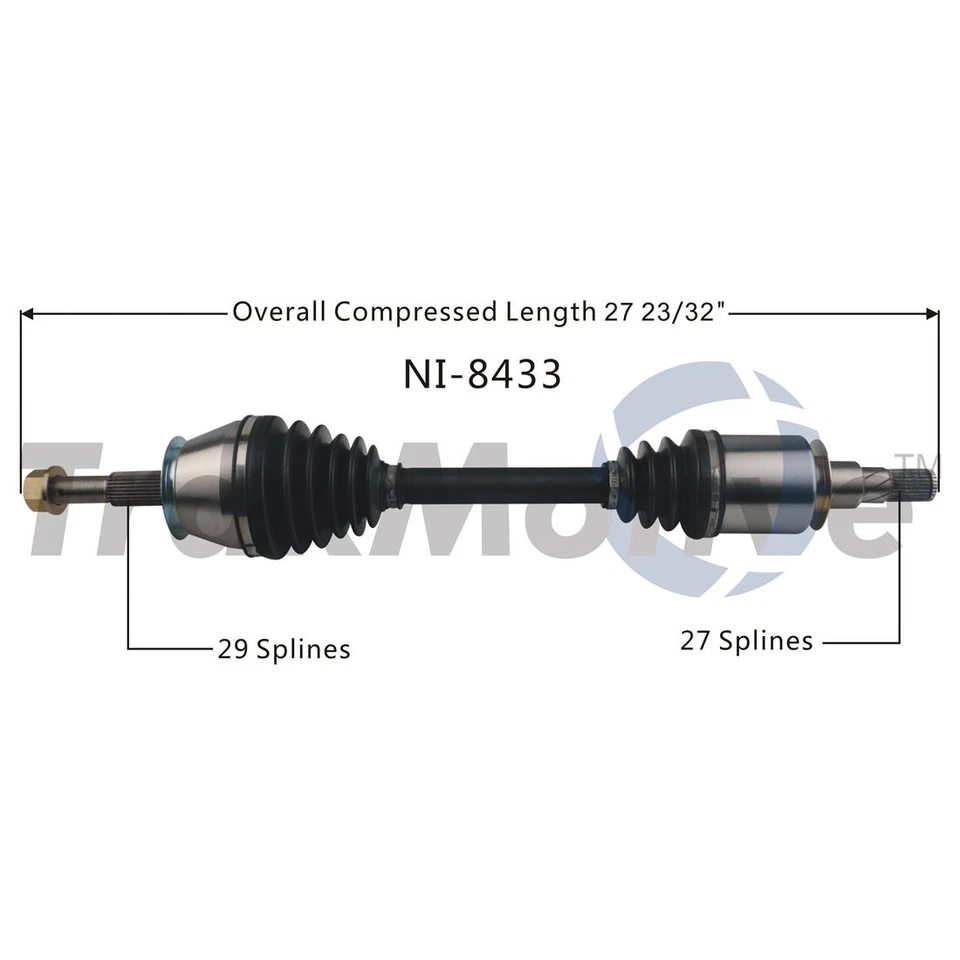 Front Left or Right CV Axle Shaft SurTrack NI-8433 for Infiniti QX56 QX80 AWD - Image 2 of 2