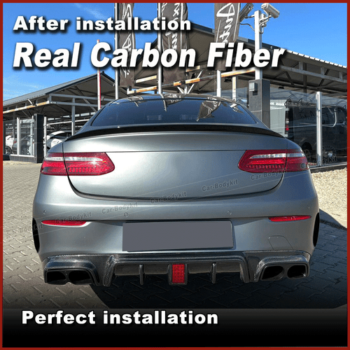 Carbon Heckdiffusor Auspuffblenden Diffusor für Mercedes C238 E300 E53 AMG Sport - Picture 2 of 13