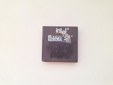 Intel A80486SX-33 SX931 486SX 80486 Vintage CPU GOLD