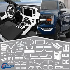 For 2021+ Ford F150 WHITE Car Panel Decorative Cover Trim Shell Molding Full Kit