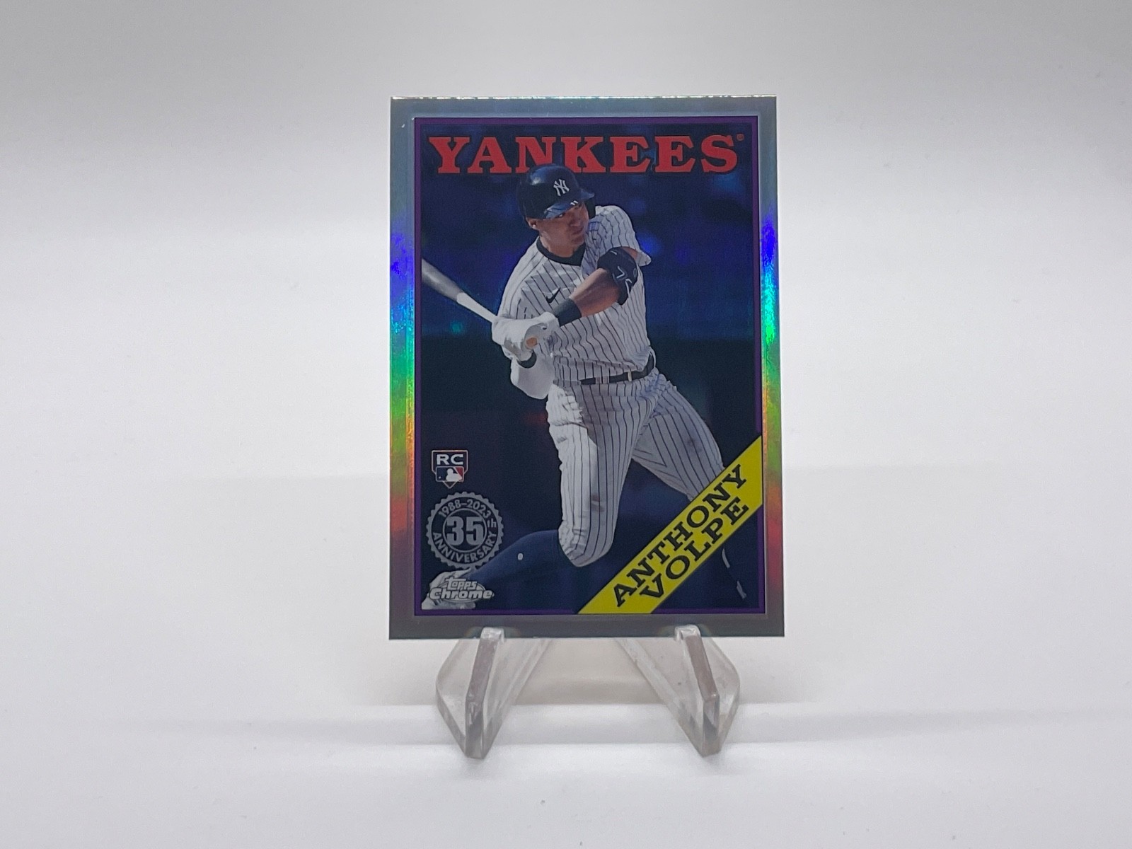 2023 Topps Chrome Update #88CU-17 Anthony Volpe 1988 35th Anniversary card
