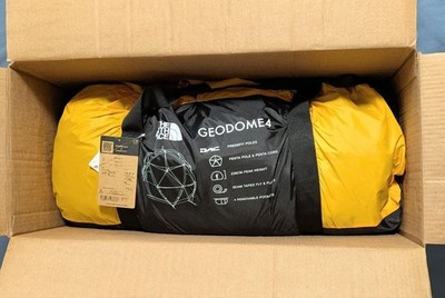 NEW THE NORTH FACE Geodome 4 Tent Outdoor Camp Gear Saffron Yellow
