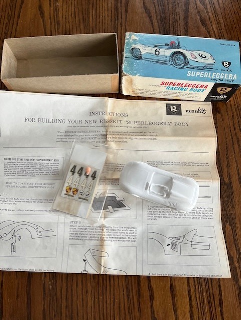 1960 Russkit Superleggera Porsche RSK Racing Body 1/32 Ideal Mini Motorific Slot