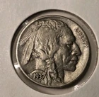 1937 P  Buffalo Nickel 5C- EXACT COIN SHOWN!!! Nice Coin!!