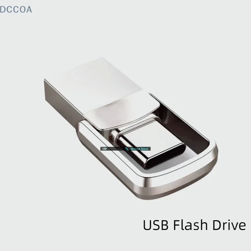 Dual Port USB Flash Drive Portable Stick with Keychain