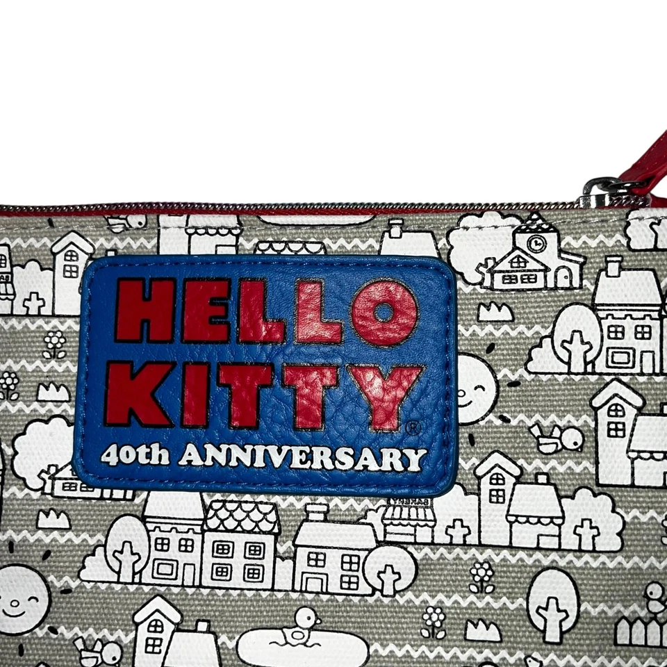 Bolso Estuche Lápices Loungefly X Hello Kitty 40 Aniversario Lentejuelas Arco Iris Foto 3 de 4