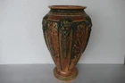 antique Roseville Pottery brown Florentine 10.5 inch vase # 232