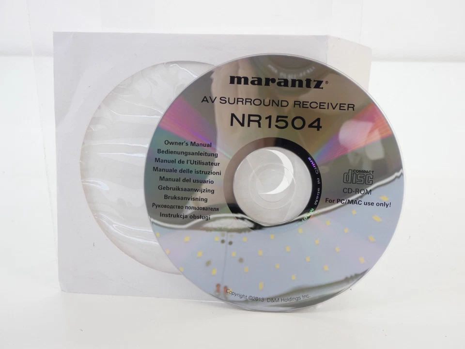 Marantz NR1504 Instruction Manual CD For PC MAC CD ROM Receiver Amplifier - Image 2 of 4