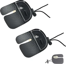 Leather Archery Finger Tab - 2 Pack Archery Finger Guard Split Archery Tabs Doub
