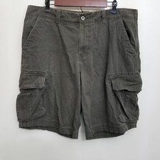 Canyon River Blues Mens Cargo Shorts 38 Green Flat Front Cotton Pockets