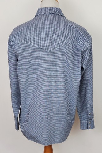 Camicia western donna Dockers by Levis taglia L blu bianca a scatto manica lunga - Foto 5 di 12