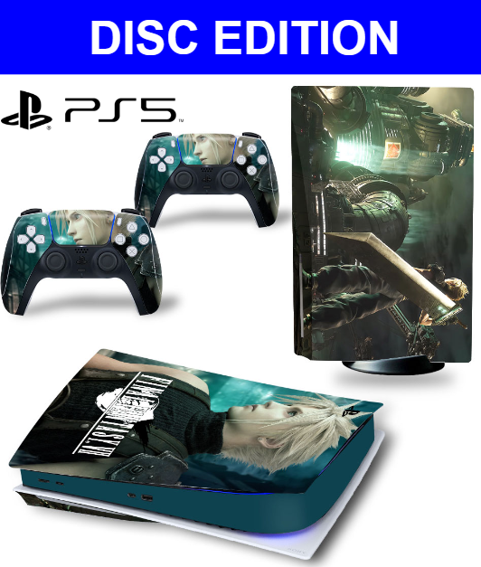PS5 Themed Decal Sticker Skin for PS5 DISC EDITION Wrap Vinyl + Controller-image