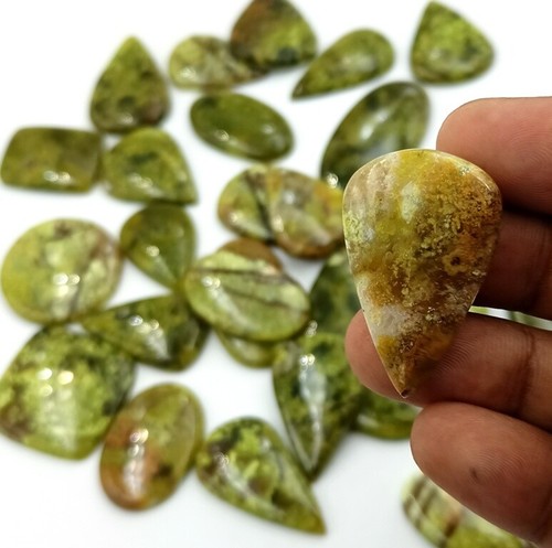 Green opal Cabochon Loose Gemstones Handmade Opal Wholesale Lot 72435 - Picture 3 of 7