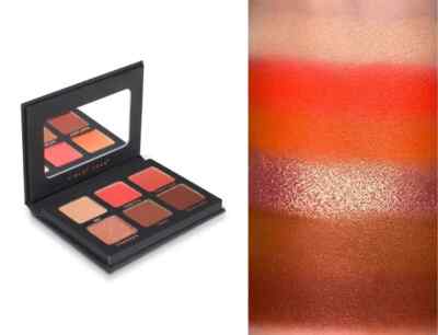 VIOLET VOSS 6 COLOR EYESHADOW PALETTE Coral POP NEW Brown Orange Matte Metallic