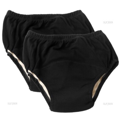 2 Pack Adult Incontinence Cloth Diaper Pants Reusable Waterproof Higher Quality