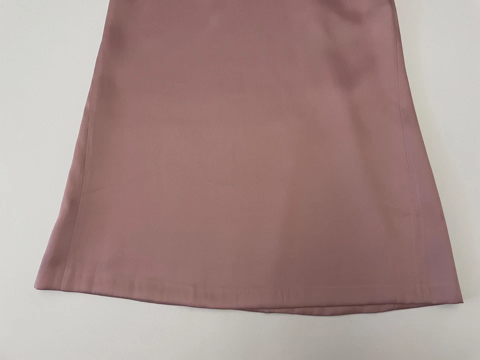 JIL SANDER Skirt Midi Lined Dusty Rose Pink Satin Size IT 38 / US 2 - Image 3 of 4